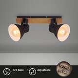 BRILONER 2742-025 - Spot svetiljka SPOTLIGHT 2xE27/40W/230V crna/braon | Eponuda.com