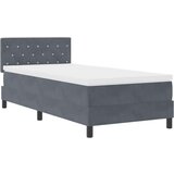 Box Spring Krevet s Madracem &amp LED Tamno Siva 90x200 cm Baršun | shoptok.hr