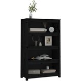 Ormarić za knjige Crna 80x35x126 cm od masivne borovine | shoptok.hr