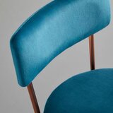 Bessagi Home stol pamela, barve petroleja, žamet | Shoptok.si