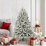 vidaXL Umjetno božićno drvce Zelena i bijela 150 cm PVC i metal | shoptok.hr