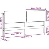  Tapecirani uzglavlje s uzglavljem Smeđa i tamno siva 180 cm | shoptok.hr