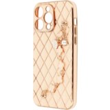 Glamur silikonski ovitek z zapestnico za iPhone 14 Pro - roza | Shoptok.si