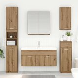 vidaXL Omarica za umivalnik z vrati Umetni hrast 38,5 x 100 x 46 cm | Shoptok.si