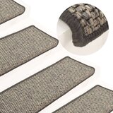  Samolepilne preproge za stopnice 15 kosov 65x21x4cm sive in bež, (20753527) | Shoptok.si
