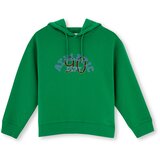 Dagi Green Hooded Motto Printed Unisex Sweatshirts Cene
