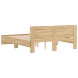  Okvir za krevet s uzglavljem i LED boja hrasta sonome 150x200cm | shoptok.hr