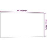 vidaXL Zidna magnetna ploča bijela 60 x 30 cm od kaljenog stakla | shoptok.hr