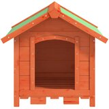  Kućica za pse smeđa 65 x 65 x 61,5 cm od masivne borovine | Shoptok.si