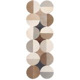 Flair Rugs Sivo-bež ručno rađena vunena staza 80x230 cm Mia Ellipse – Cijene