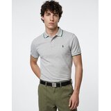 Polo Ralph Lauren POLO COUPE DROITE EN COTON BASIC MESH COL RAYE Siva | shoptok.hr