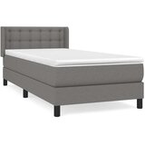  s oprugama i madracem tamnosivi 90 x 190 cm od tkanine | shoptok.hr
