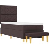  Krevet s opruga kutije Tamno smeđa 200 x 80 cm tkanina | shoptok.hr
