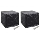 vidaXL Pokrivalo za zbiralnik vode 2 kosa 8 obročkov 116x100x120 cm, (20766551) | Shoptok.si