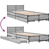  Okvir kreveta s uzglavljem s ladicama Siva Sonoma 80 x 200 cm | Eponuda.ba