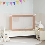  Sigurnosna ograda za dječji krevet smeđe-siva tkanina | shoptok.hr