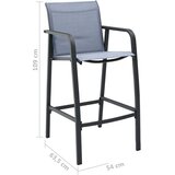 3-dijelni vrtni barski set crno-sivi | shoptok.hr