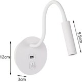  Brilagi - LED fleksibilna zidna lampa sa USB priključkom MAYA LED/3W/230V bela | Eponuda.com