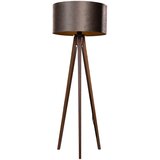 QAZQA Stoječa svetilka na treh nogah, orehov les z rjavo žametno odtenkom 50 cm - Tripod Classic | Shoptok.si