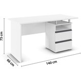 XORA MLADINSKA PISALNA MIZA leseni material bela | Shoptok.si