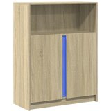  Komoda s LED svjetlima boja hrasta 77 x 34 x 100 cm drvena | Eponuda.com