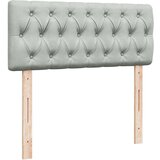 vidaXL Otomanski posteljni okvir z vzmetnico siv 120x200 cm žamet | Shoptok.si