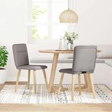 vidaXL Blagovaonske stolice od tkanine 2 kom smeđe-sive | shoptok.hr