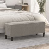 Klupa svjetlosiva 100 x 35 x 41 cm baršunasti Cijene