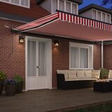  Tkanina za tende s Crvena i bijela 500 × 350 cm Poliester | shoptok.hr