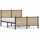 vidaXL Kovinski posteljni okvir z vzglavjem in vznožjem 120x190 cm | Shoptok.si