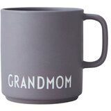 Design Letters Siva porcelanasta skodelica Grandmom | Shoptok.si