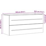 vidaXL Ormarić za umivaonik boja hrasta sonome 100x38,5x48 cm iverica | shoptok.hr