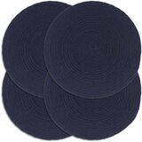  Podmetači 4 kom obični / mornarski plavi 38 cm okrugli pamučni | shoptok.hr