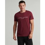Tommy Hilfiger Majice s kratkimi rokavi TOMMY LOGO TEE Bordo | Shoptok.si