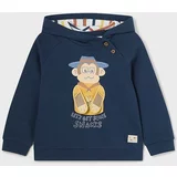 Mayoral Pulover za dojenčka mornarsko modra barva, s kapuco