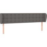  Uzglavlje s ušima sivo 203x23x78/88 cm od umjetne kože | shoptok.hr