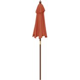  Vrtni suncobran s drvenim stupom terakota 196 x 231 cm | shoptok.hr