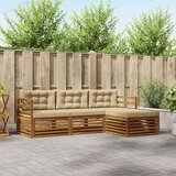  Set vanjskih sofa Prirodna i bež 245,5 x 162,5 x 73 cm | shoptok.hr