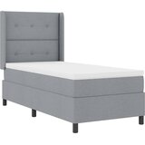  LED Box Spring Krevet Svijetlo siva 80 x 200 cm tkanina | shoptok.hr