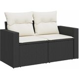  Set sofe 6 kom. Crna i krem-bijela Poli Rattan i čelik | shoptok.hr
