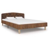 Maison Chic Posteljni okvir - Dvoposteljna postelja - Zakonska postelja rjav iz umetnega semiš usnja 120x200 cm-J14878, (21774135) | Shoptok.si
