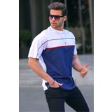 Madmext Ecru Men's Color Block T-Shirt 6177 Cene