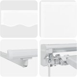  Ručno sklopiva tenda Bijela 5 x 3 m Poliester s PU premazom | shoptok.hr