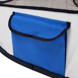 vidaXL Sklopiva ogradica za pse s torbom plava 145 x 145 x 61 cm | shoptok.hr