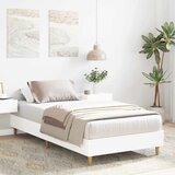 vidaXL posteljni okvir brez ležišča Bela 75x190 cm Inženirski les | Shoptok.si