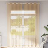 Voile zavjese s ušicama 2 kom boja pijeska | Shoptok.si