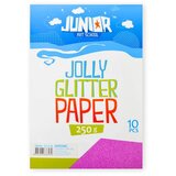 Junior jolly Glitter Paper, papir sa šljokicama, A4, 250g, 10K, odaberite nijansu Roze Cene