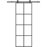 vidaXL klizna vrata s priborom 76 x 205 cm od ESG stakla i aluminija | shoptok.hr