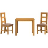  Blagovaonski set 3 kom. Siva Čvrsto Hrastovo Drvo | shoptok.hr