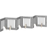  Vrata za pse s postoljem 6 pcs Siva sonoma 60 x 60 cm | Eponuda.ba